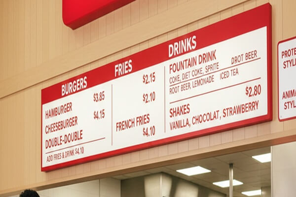 In-N-Out Menu With Prices