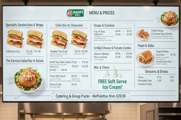Jason’s Deli Menu with Prices