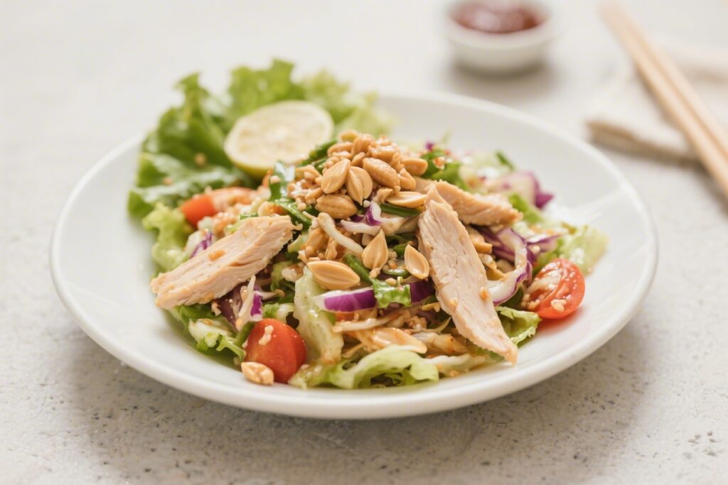 Thai Peanut Chicken Salad – Bright, Crunchy, and Packed With Flavor