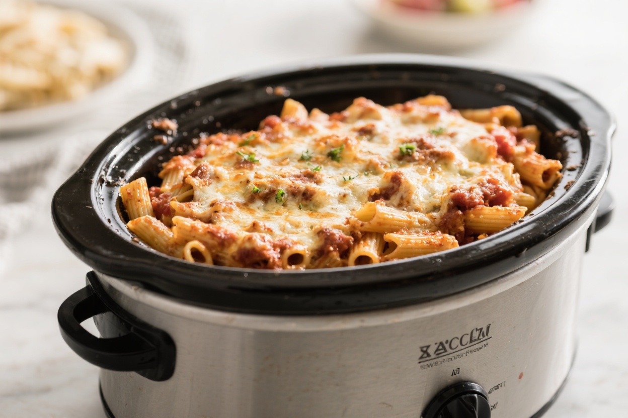Crockpot Baked Ziti Recipe – Easy, Cozy, and Crowd-Pleasing