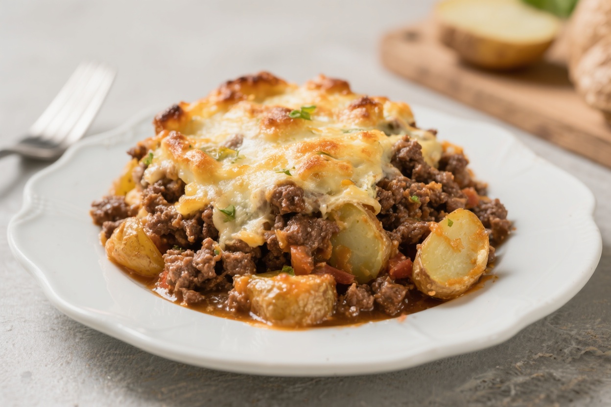 Hamburger Potato Casserole Recipe – Cozy, Hearty, and Easy