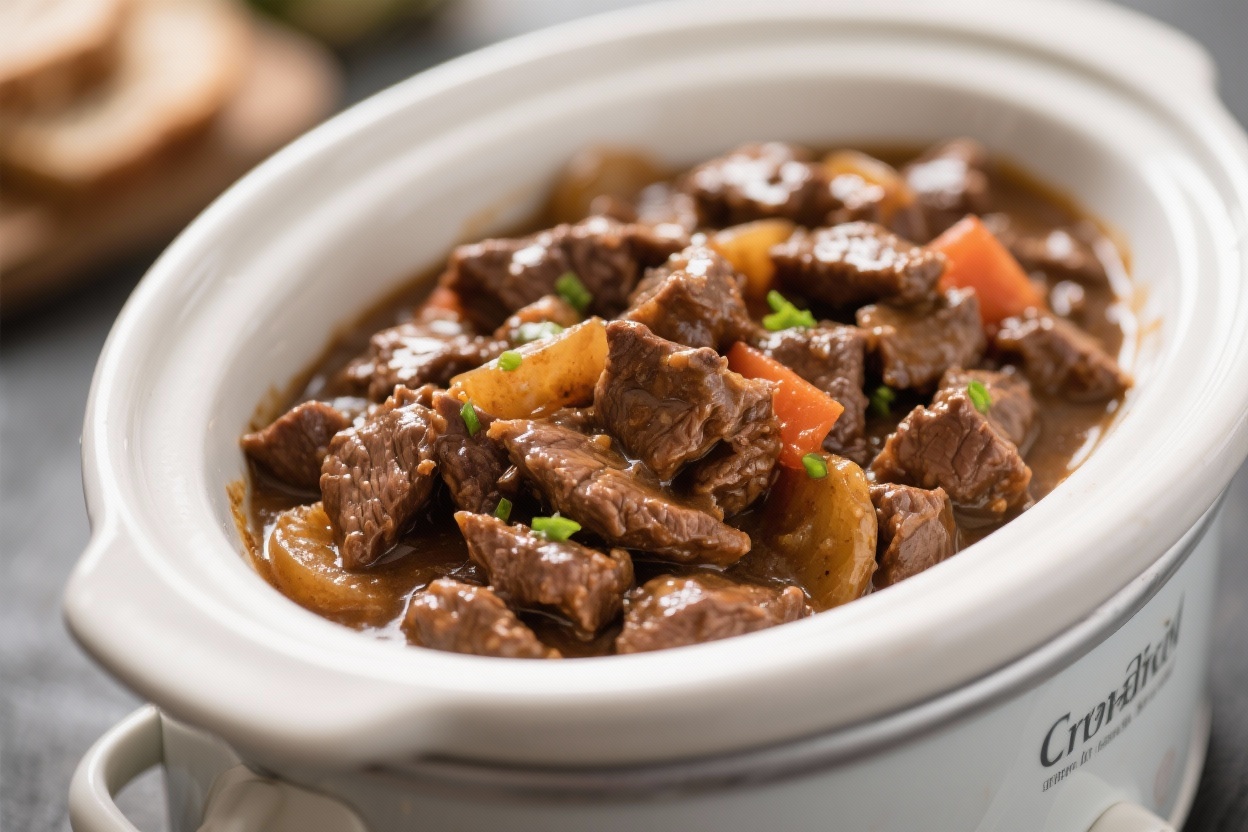 Tender Beef Tips Crock Pot Recipe – Comforting, Hands-Off Dinner