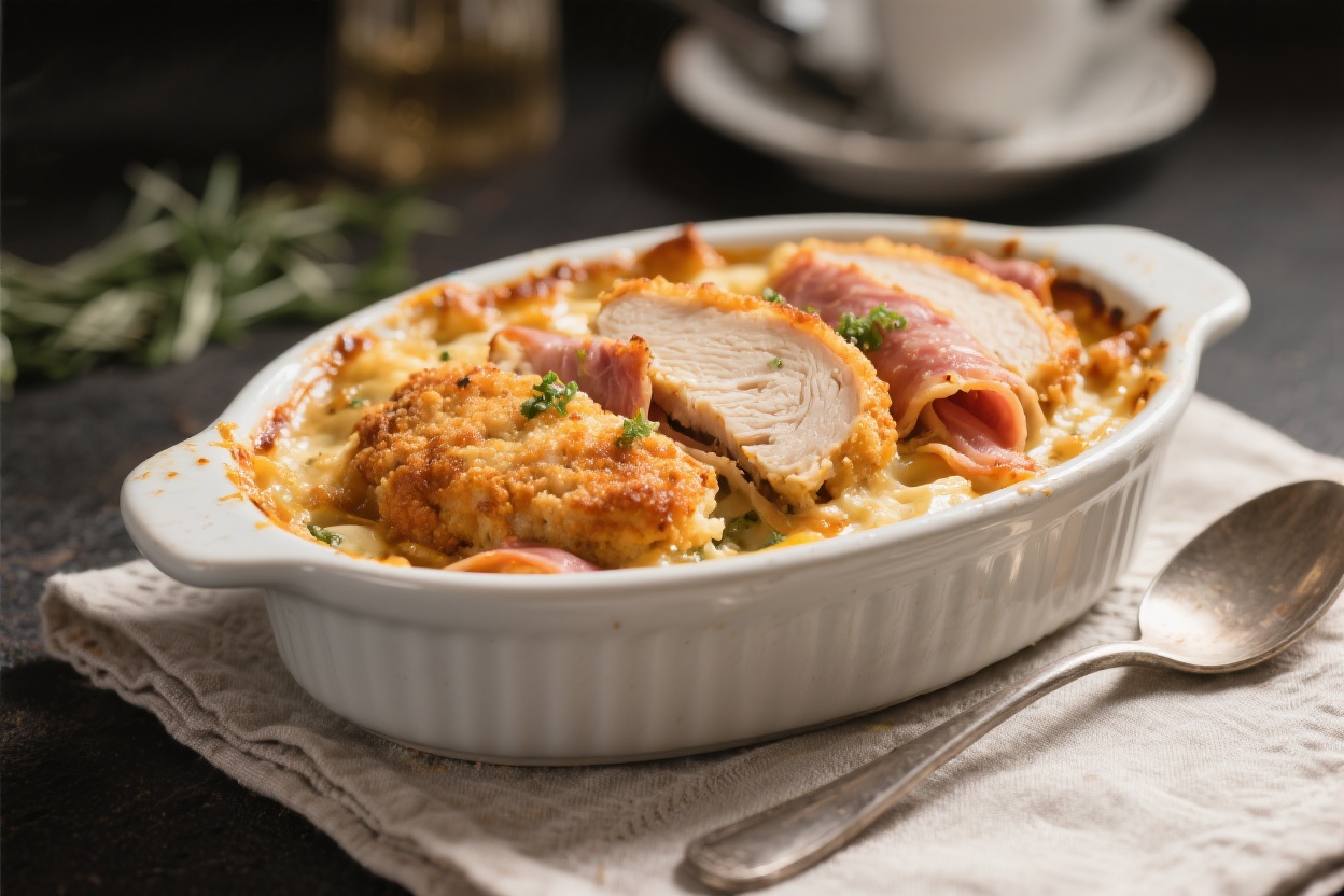 Chicken Cordon Bleu Casserole Recipe – Comforting, Creamy, and Easy