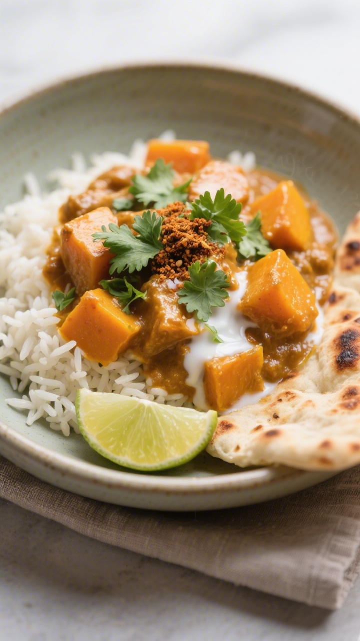Final plated dish — Restaurant-quality presentation: A beautifully plated bowl of butternut squash