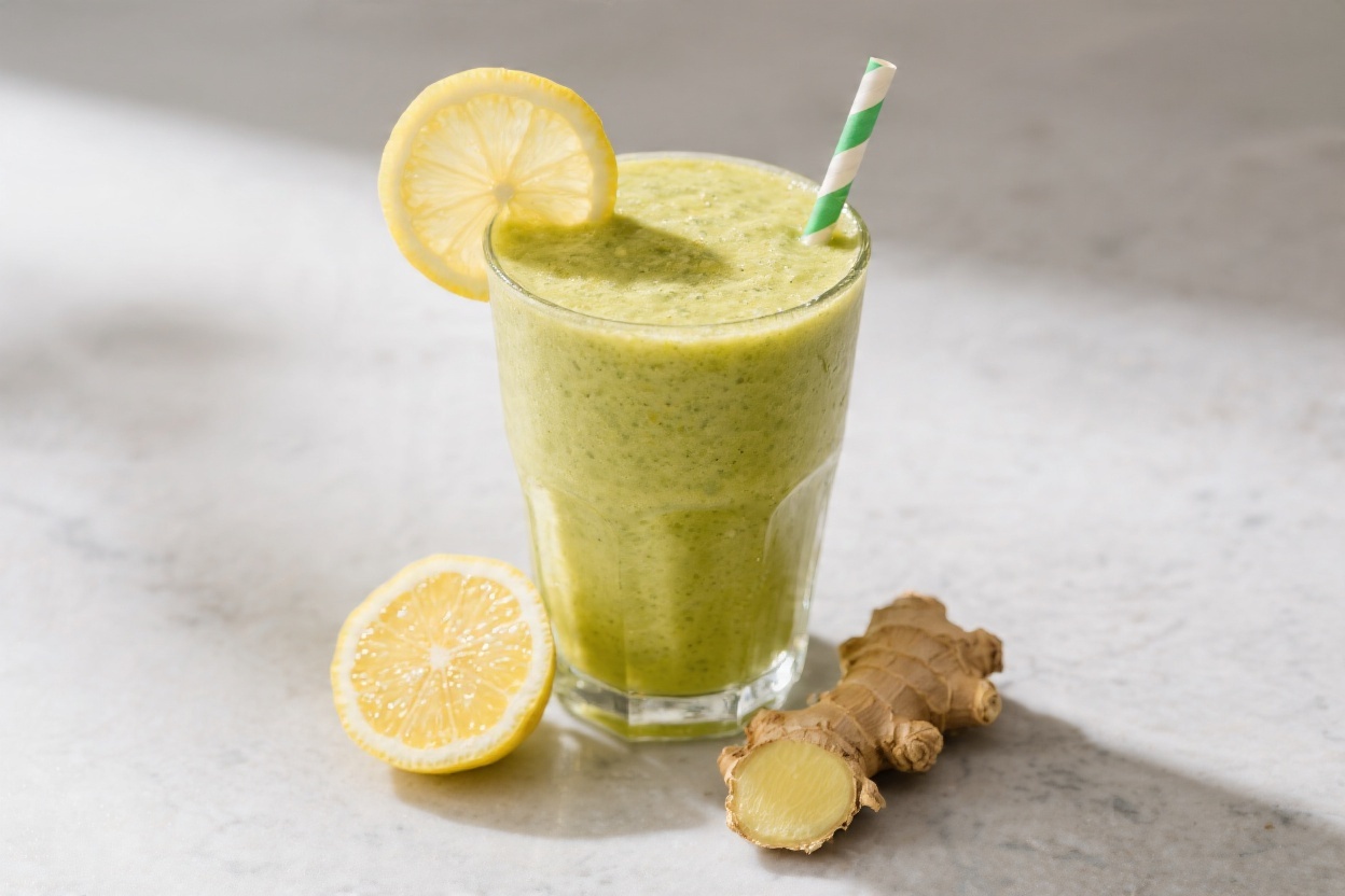 Lemon Ginger Fat Burner Smoothie – Bright, Zesty, and Refreshing