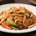 Japchae Korean Glass Noodle Stir Fry – Sweet, Savory, and Full of Color