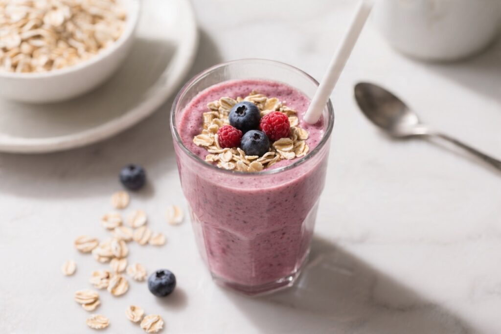 Oatmeal Berry Smoothie – A Creamy, Filling Breakfast You Can Blend in Minutes