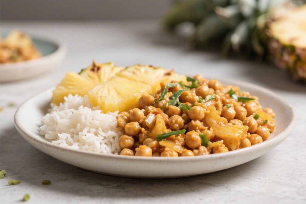 Easy Pineapple Chickpeas and Rice Recipe Sweet Savory – A Bright, Weeknight-Friendly Bowl