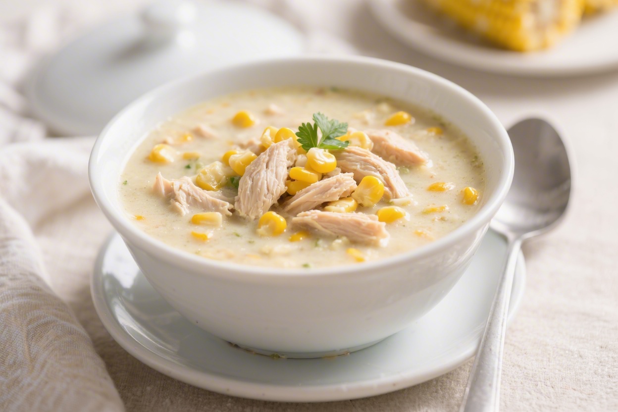 Slow Cooker Chicken Corn Chowder Creamy Comfort Soup – Cozy, Hearty, and Easy