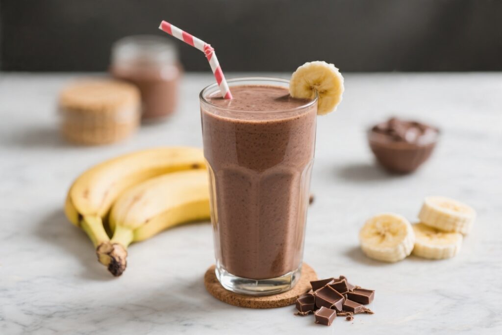 Chocolate Banana Protein Smoothie – Creamy, Satisfying, and Ready in Minutes
