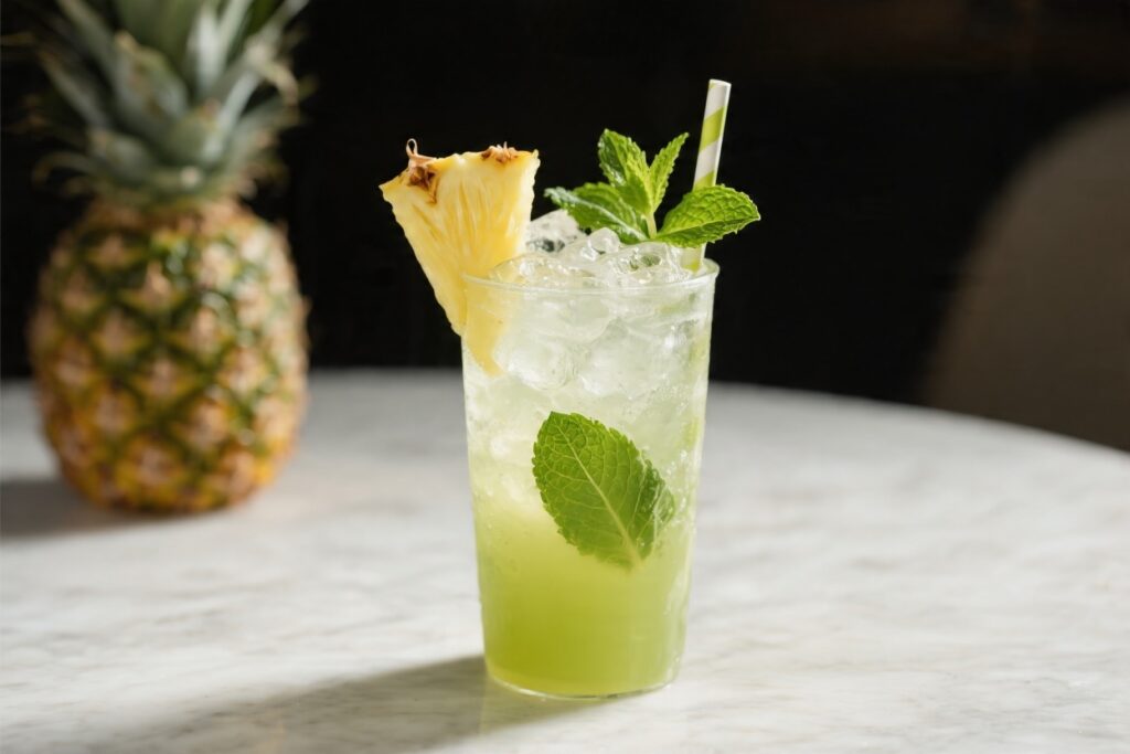 Iced Pineapple Mint Green Tea – Cool Summer Drink