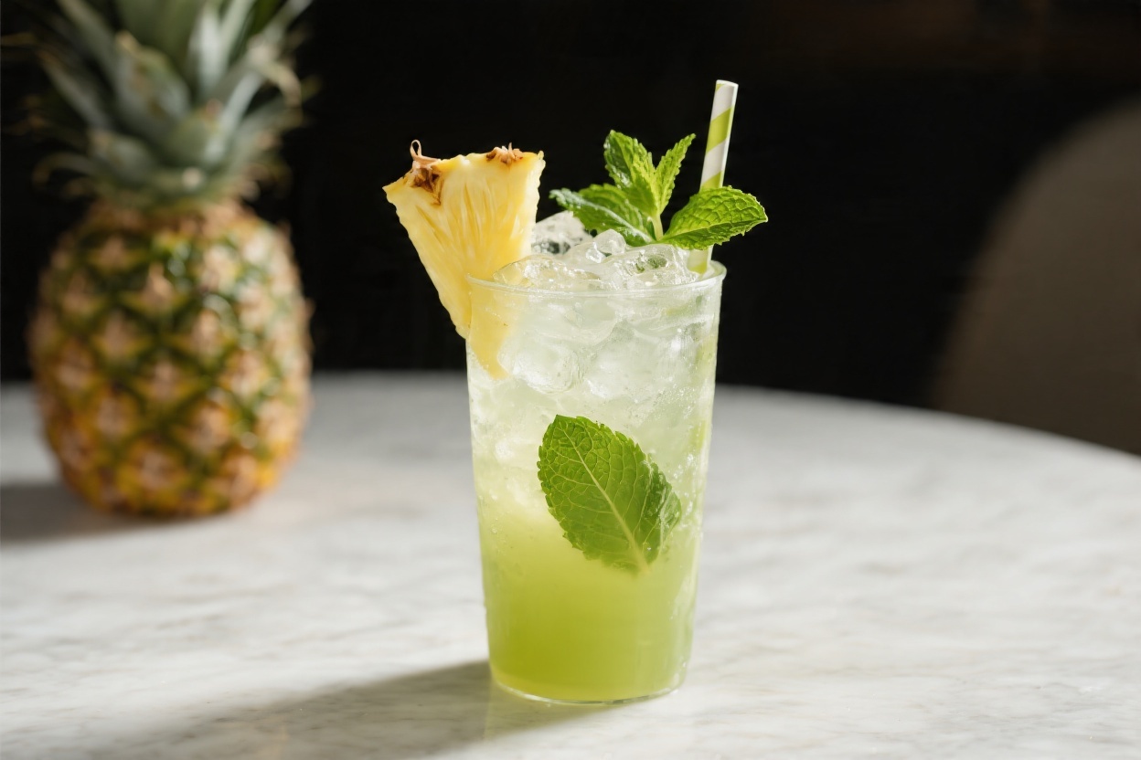 Iced Pineapple Mint Green Tea – Cool Summer Drink