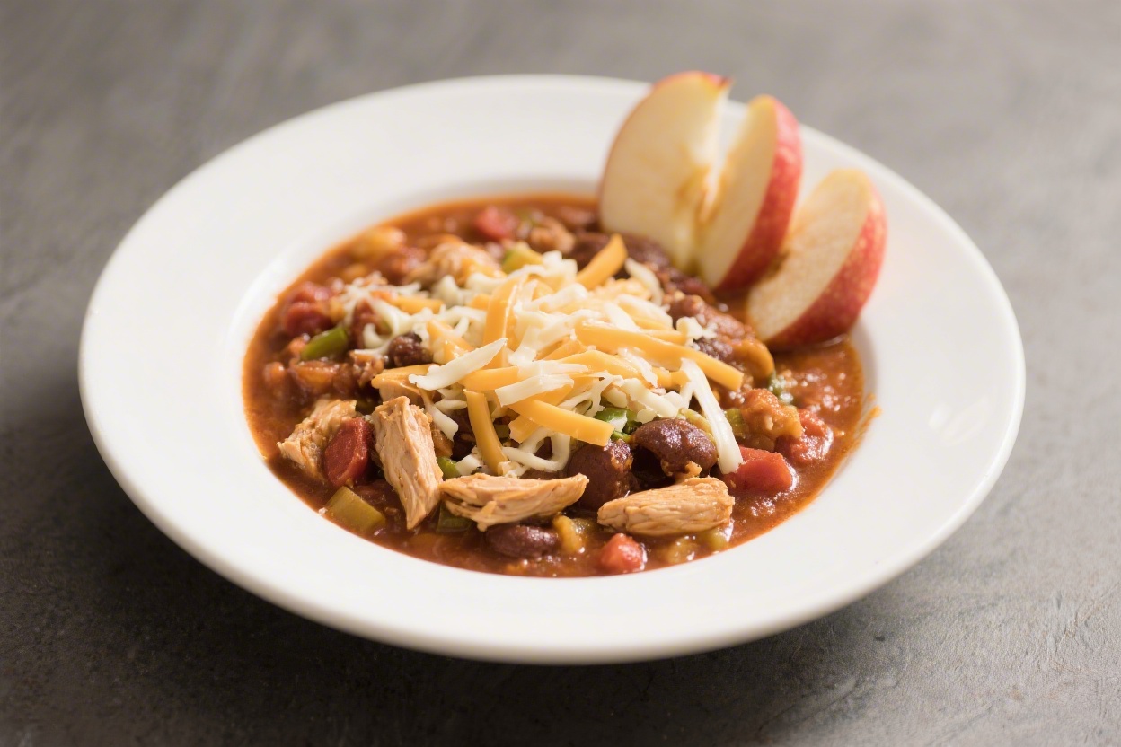White Cheddar Apple Chicken Chili Sweet and Savory – A Cozy, Crowd-Pleasing Bowl