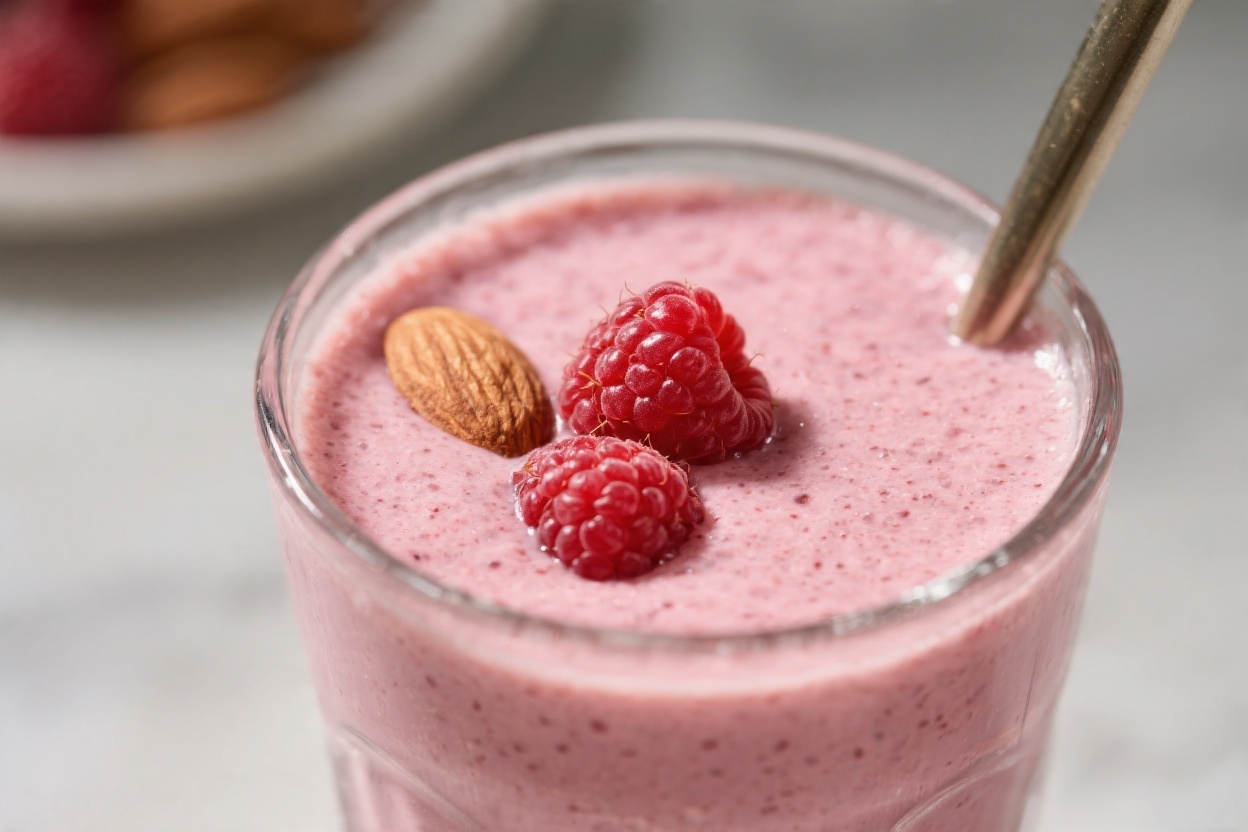 Raspberry Almond Keto Smoothie – Creamy, Tangy, and Low-Carb