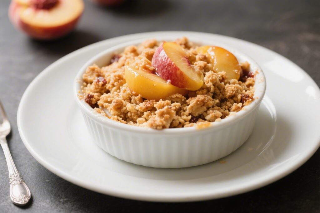 Peach Crisp Warm Fruity Dessert – Simple, Comforting, and Irresistible