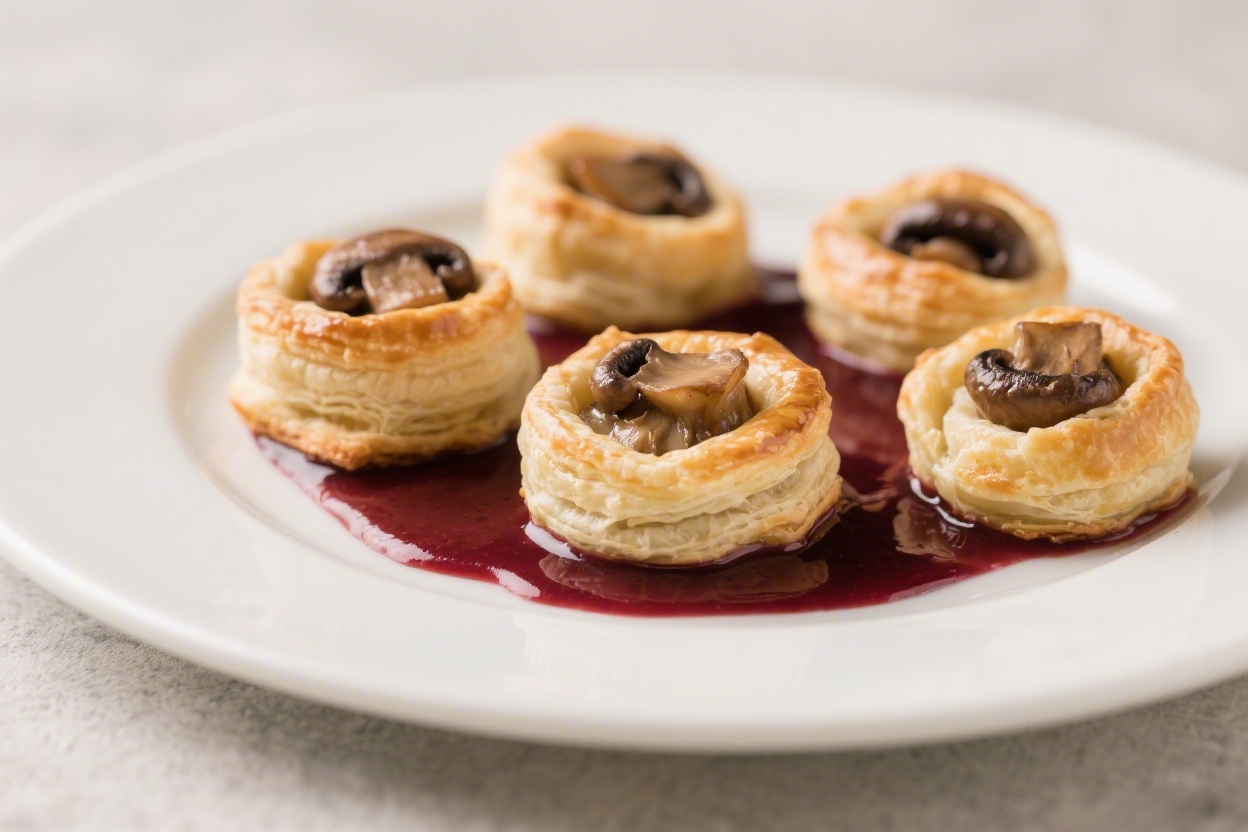 Mini Mushroom Puff Pastry Parcels With Red Wine Gravy – A Cozy, Crowd-Pleasing Appetizer