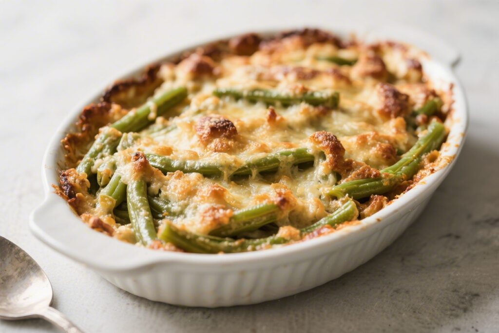 Easy Vegan Green Bean Casserole Comfort Food Recipe – Creamy, Cozy, and Crowd-Pleasing