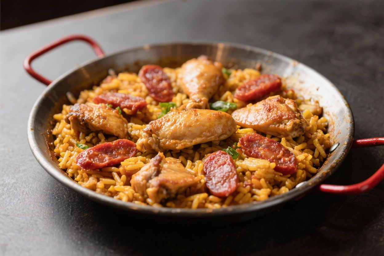 Chicken Chorizo Paella Spanish Flavor Packed Dish – A Comforting One-Pan Meal