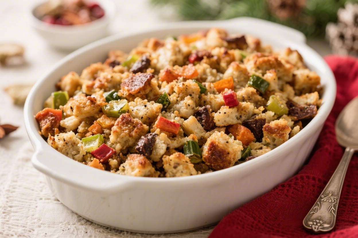 Easy Vegan Stuffing Recipe Classic Holiday Flavor – Simple, Cozy, and Comforting