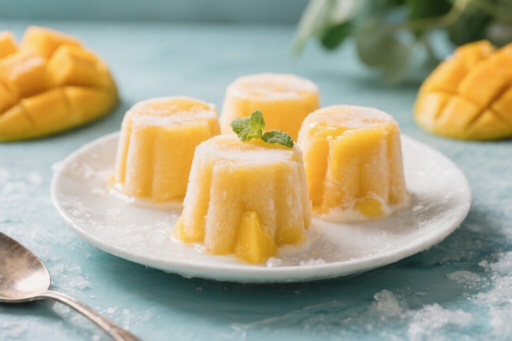 3-Ingredient Frozen Mango Dessert – Easy Summer Treat