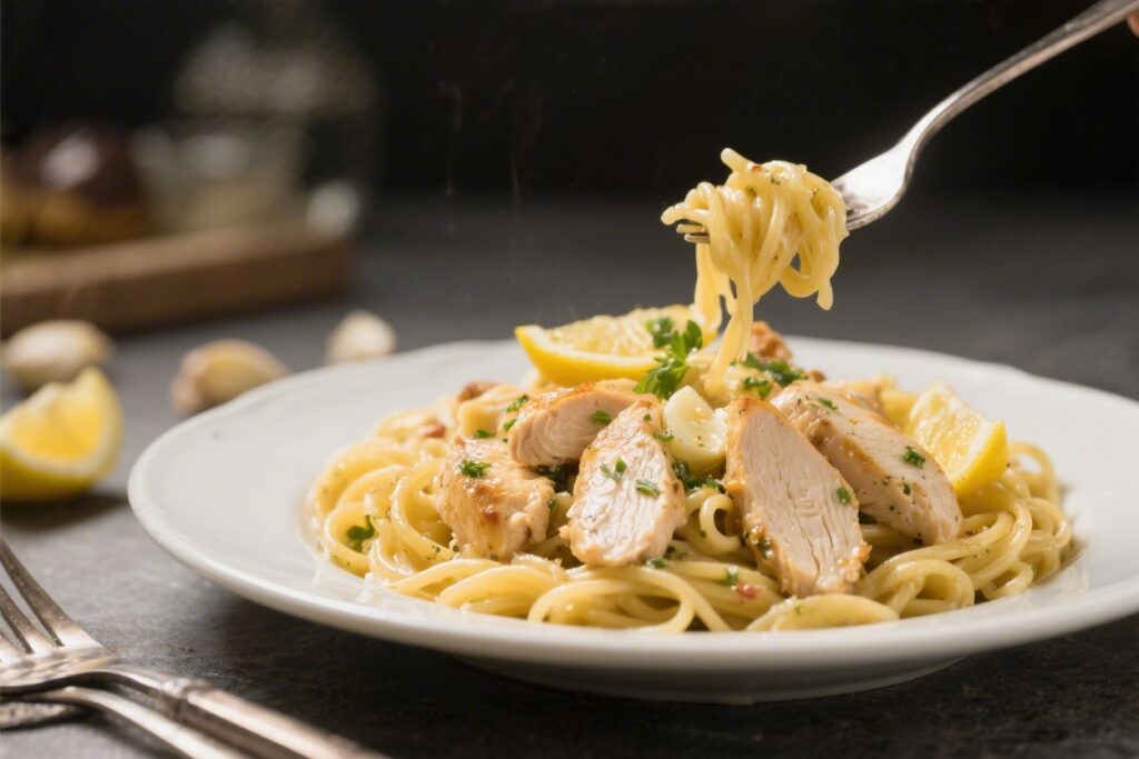 Lemon Garlic Chicken Pasta Easy Weeknight Dinner – Bright, Comforting, and Fast