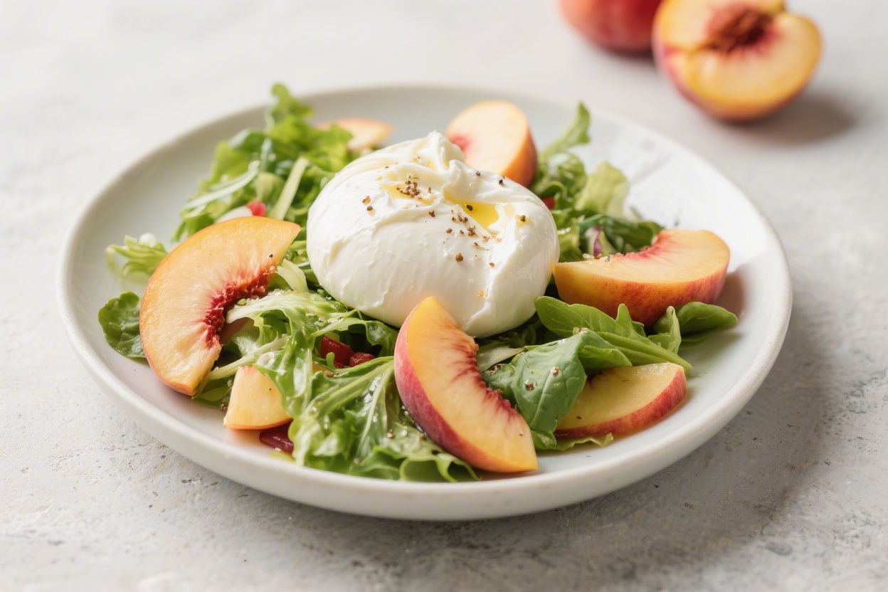 Peach and Burrata Salad Fresh Summer Recipe – Simple, Bright, and Flavorful
