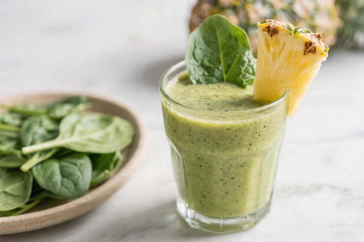 Pineapple Spinach Detox Smoothie – Bright, Fresh, and Simple