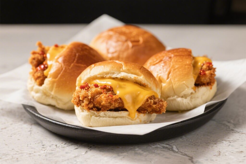 Cheesy Dynamite Chicken Buns Crispy and Spicy – A Comfort-Food Favorite With a Fiery Kick