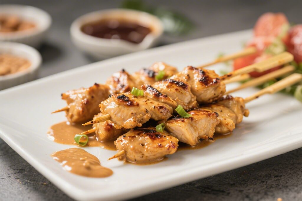 Chicken Satay Grilled Peanut Sauce Skewers – Smoky, Juicy, and Packed With Flavor