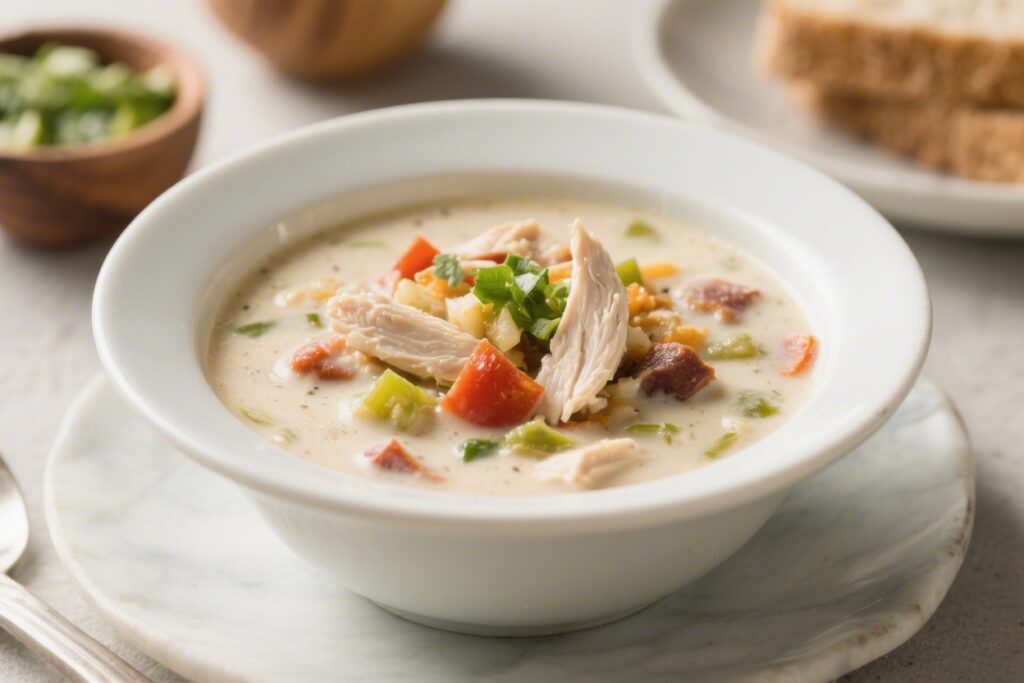 White Chicken Chili Creamy Comfort Soup Recipe – A Cozy, Flavor-Packed Bowl