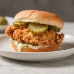 Pickle Brined Fried Chicken Sandwich Crispy and Tender – A Backyard Favorite