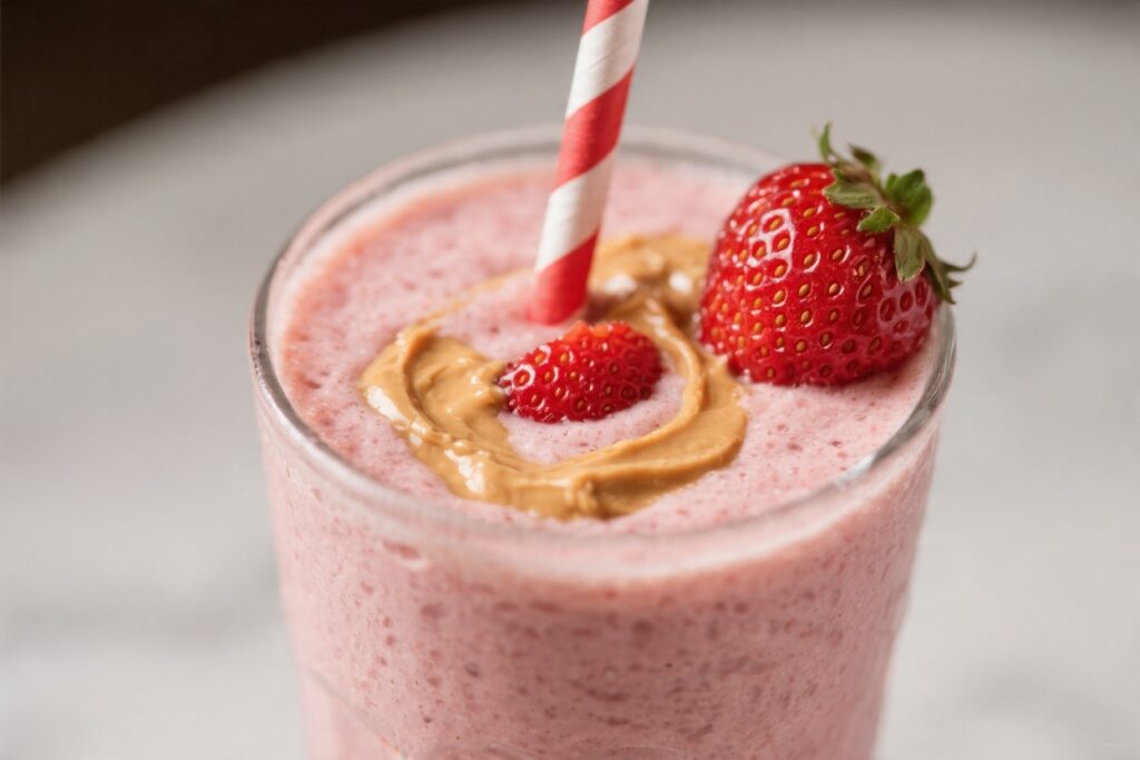 Strawberry Smoothie With Peanut Butter – Creamy, Sweet, and Satisfying