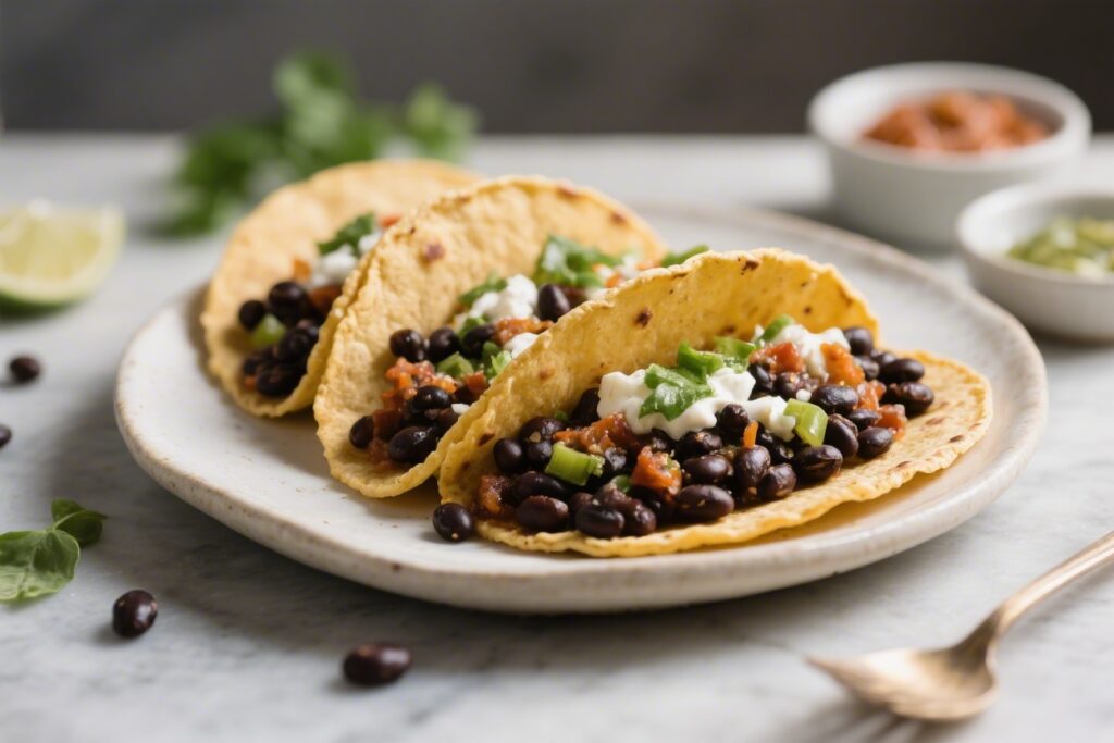15 Minute High Protein Black Bean Tacos Easy Recipe – Fast, Flavorful, and Satisfying