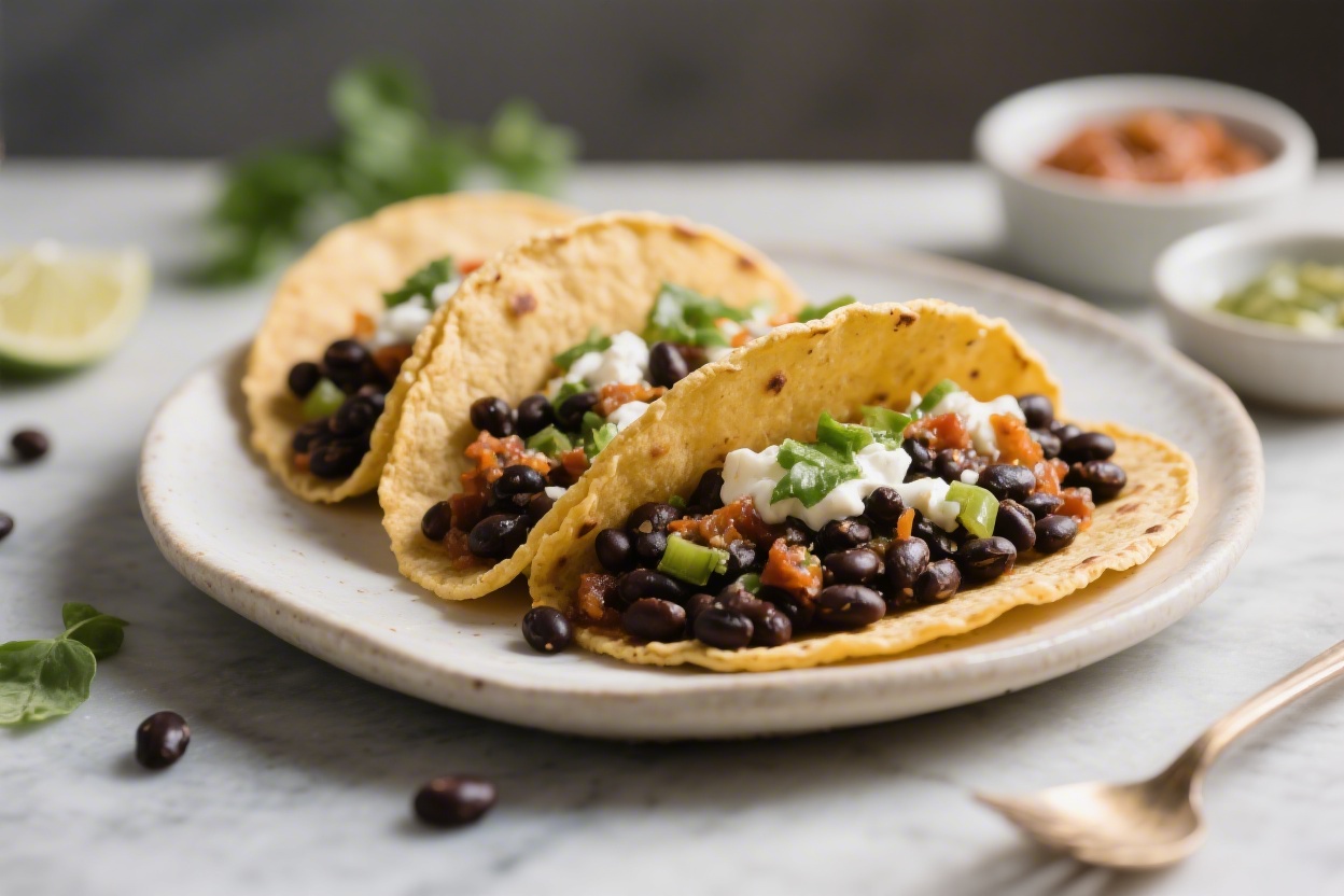 15 Minute High Protein Black Bean Tacos Easy Recipe – Fast, Flavorful, and Satisfying