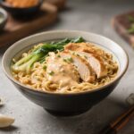 Chicken Ramen with Creamy Garlic Sauce Rich and Flavorful – A Cozy Bowl You’ll Crave