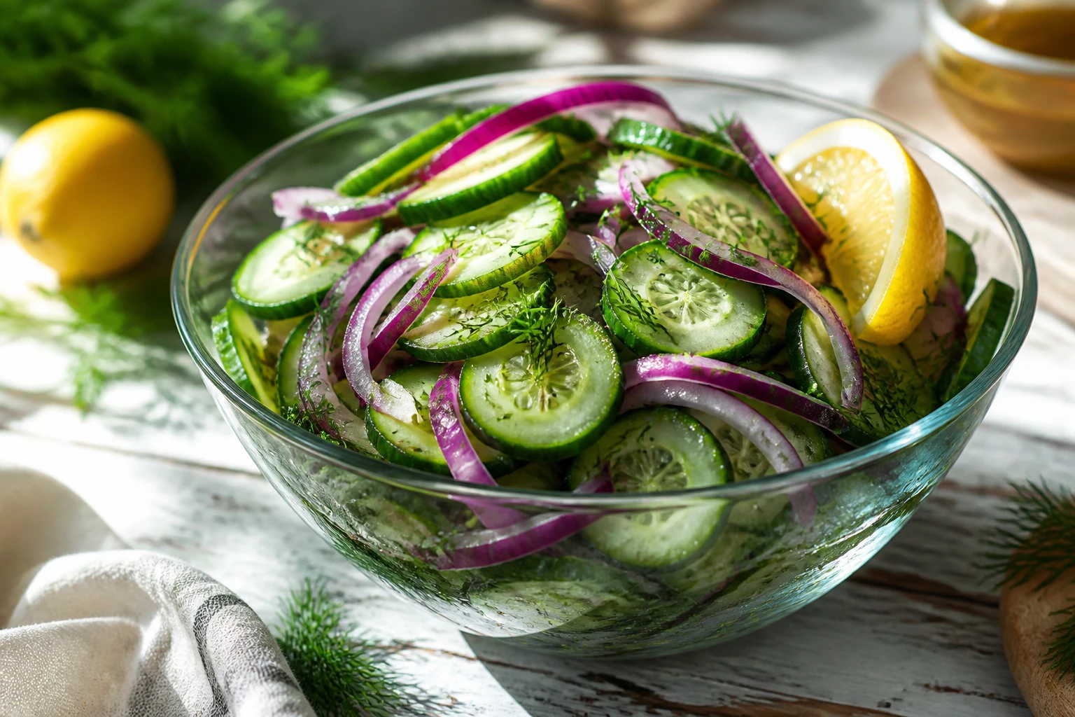 Cucumber and Onion Vinegar Salad Recipe: Quick Crunch Delight