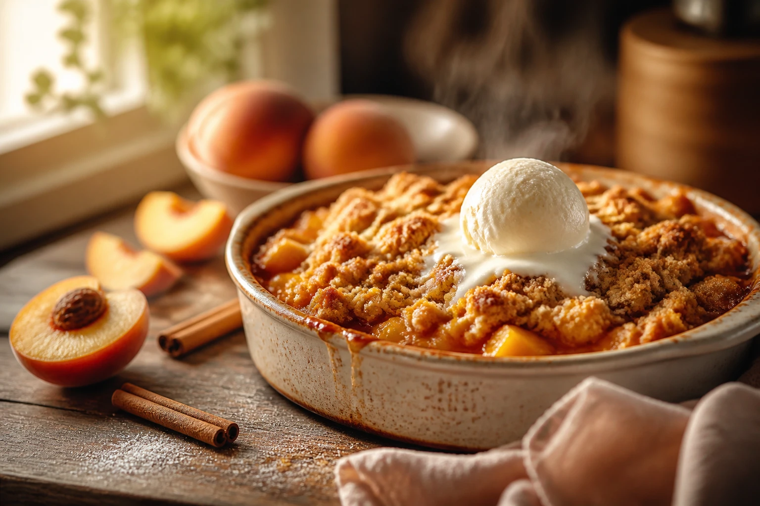 Classic Peach Crumble Recipe: a Cozy Summer Treat