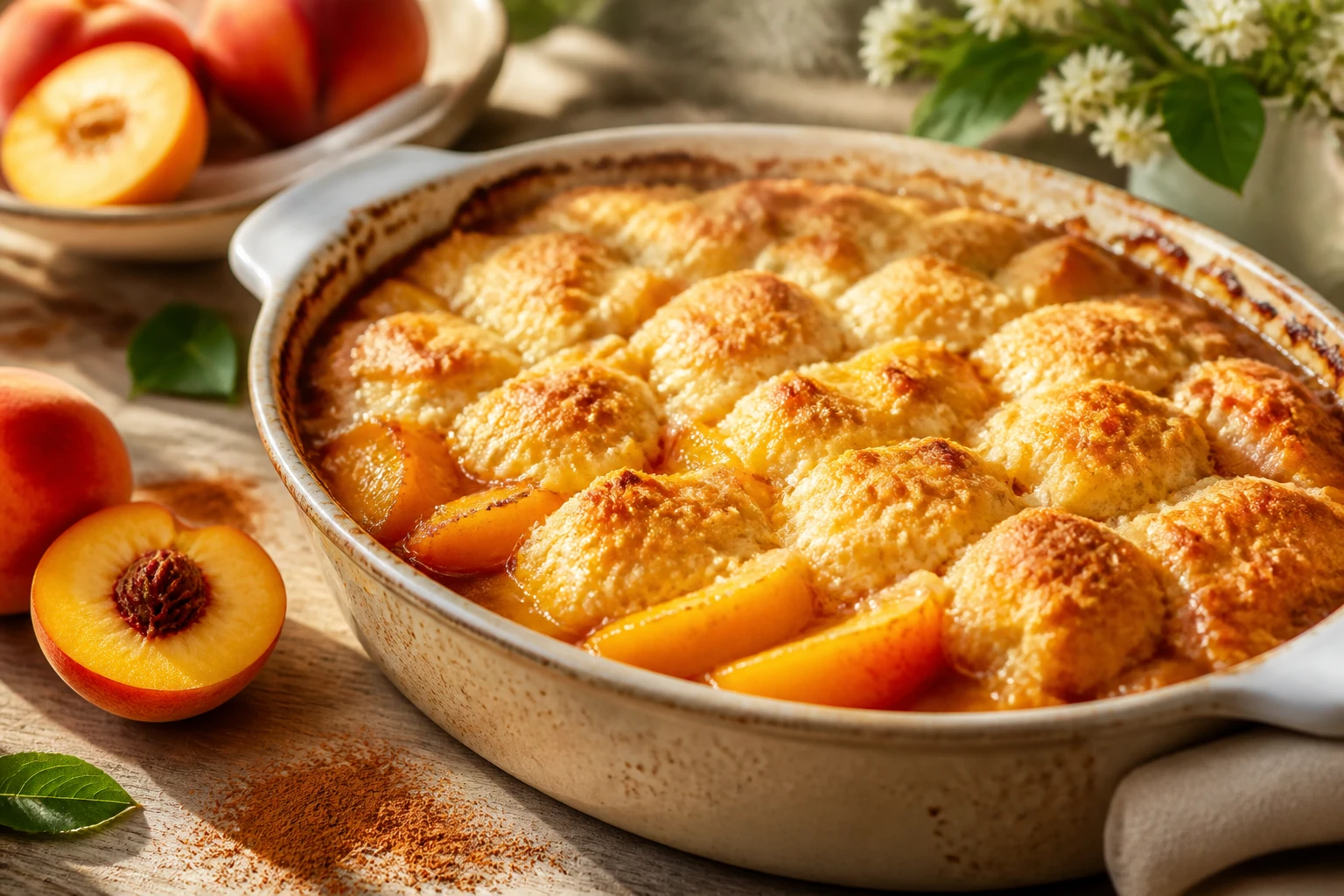 Peach Cobbler with Fresh Peaches Recipe: Summer Bliss in Minutes